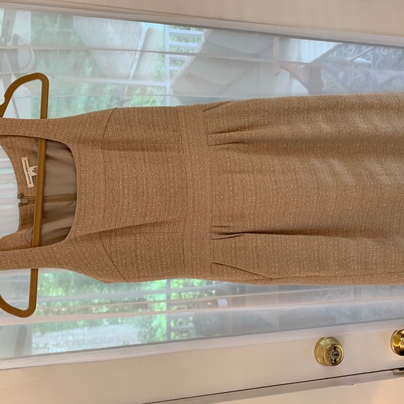 Banana Republic Tweed Beige Dress Sz 4 - Picture 2 of 2